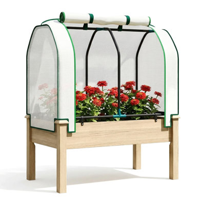 Planting Box, Practical Raised Planter, Natural Wood Finish