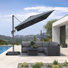 Parasol carré en porte-à-faux 8 pi avec base Balvin
