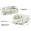 Canapé-lit inclinable incurvé de 87 pouces, canapé-lit 2 en 1 pliable, avec base coulissante et siège profond, comprend deux coussins, fauteuil inclinable en chenille, aucun assemblage requis