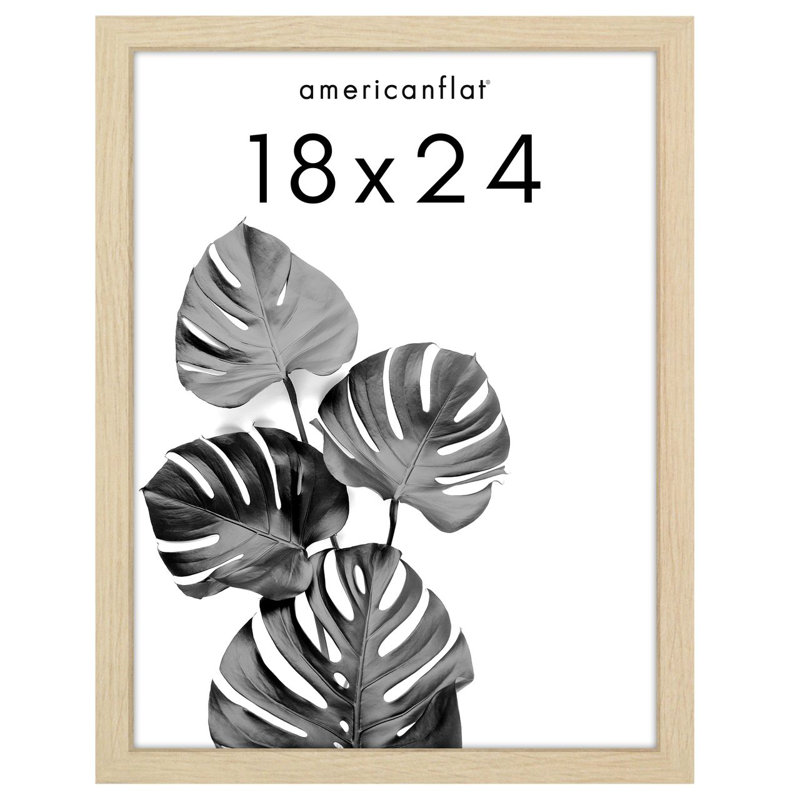 Affiche Bezuchov - Cadre photo en bois avec housse en plexiglas, Chêne naturel, L 18 po x H 24 po