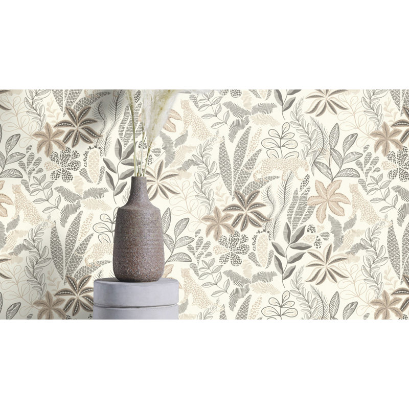 Papier peint Alani Neutral Tropical