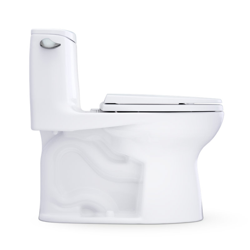 TOTO Ultramax One-Piece Elongated 1.28 GPF Universal Height Toilet with CEFIONTECT and SS114 SoftClose Seat, Sedona Beige - MS608114CEFG#12