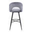 Swivel Upholstered Counter Stool with Metal Frame-1207526219