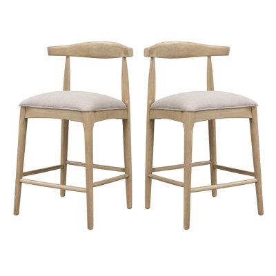 Tabouret de comptoir en tissu (ensemble de 2)