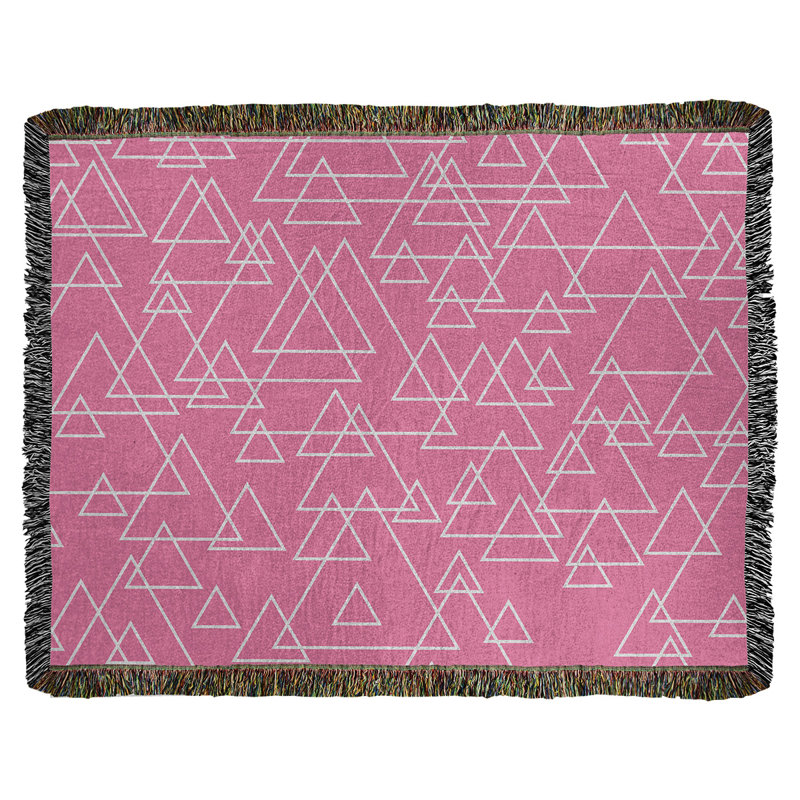 Couverture de coton tissée en triangle dispersable, l 50 po x L 60 po, Rose