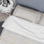Bande de point brun - ensemble de housse de couette abstrait - microfibre de polyester-498812226