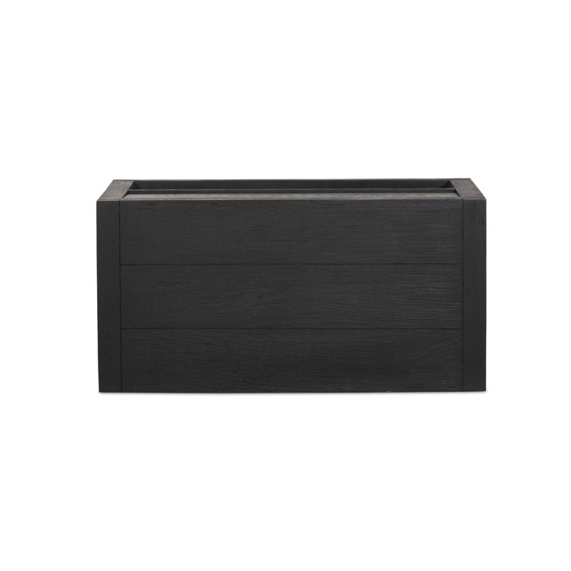 WARBY 1 - Drawer Solid Wood Nightstand, Black