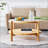 Modern Simple Circular Double-Layer Solid Wood Tea Table-1316773110