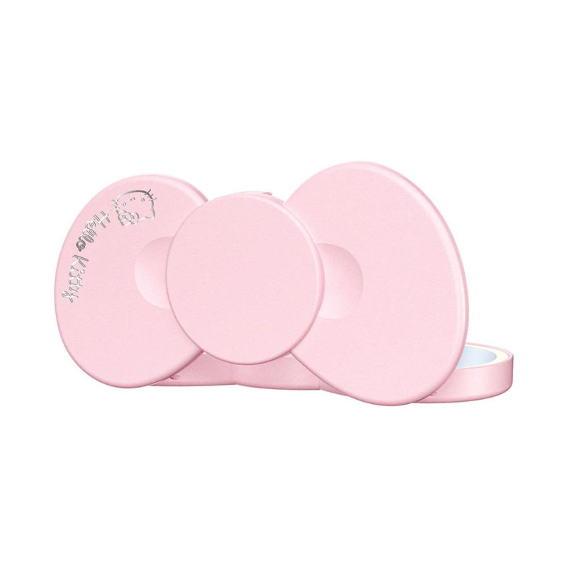 Hello Kitty Bow LED Compact Mirror with Soft Touch Button, Double Sided Cute Travel Makeup Mirror