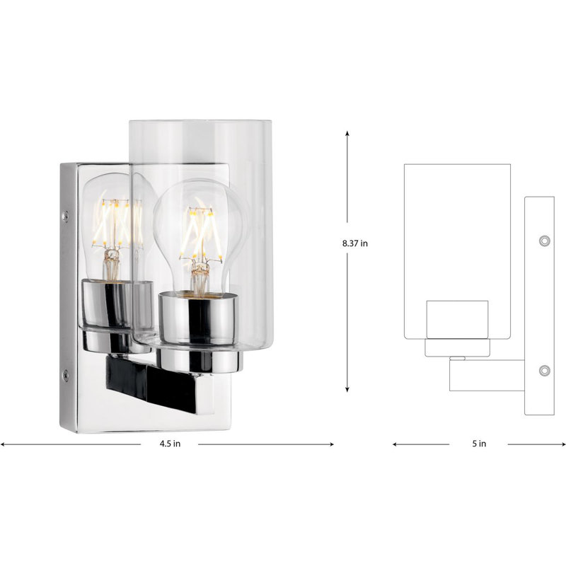 Éclairage pour meuble-lavabo moderne 1 lumière, Noir