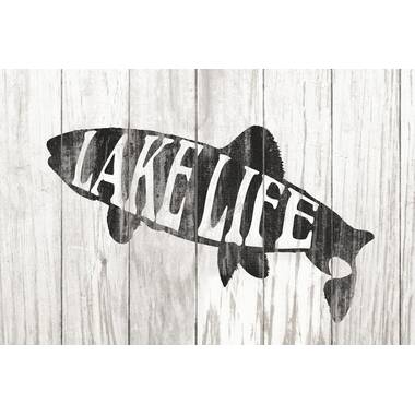 Loon Peak® Lake Life Sign On Canvas by Wild Apple Portfolio Print