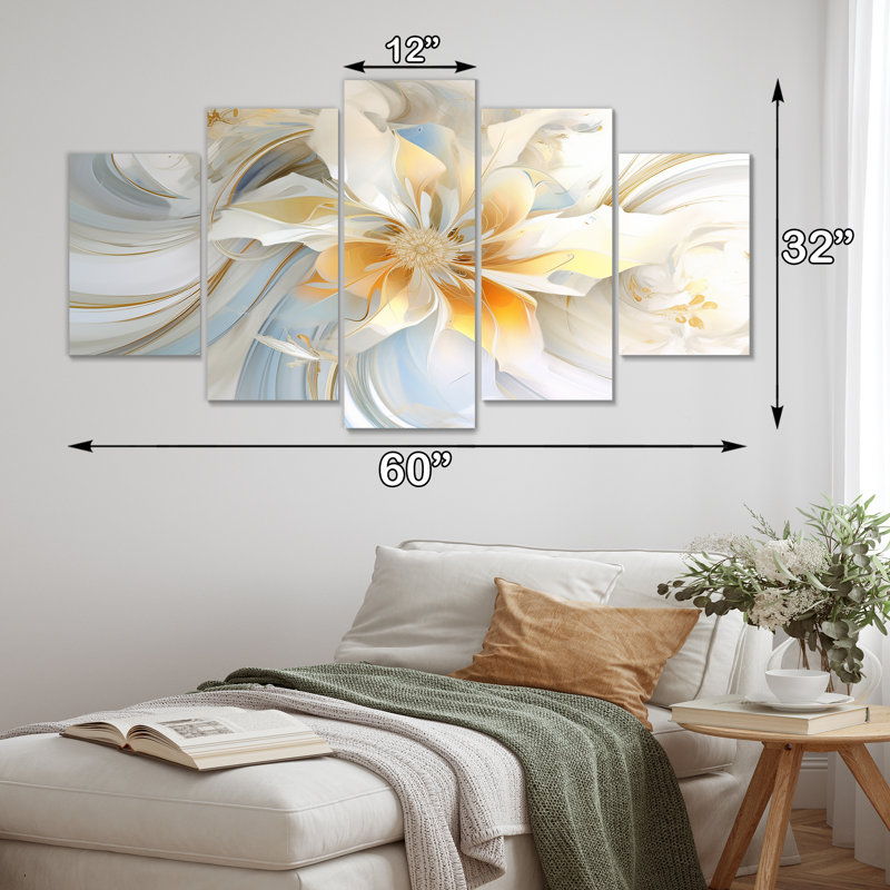 Fansler - Art mural moderne sur toile 5 pièces