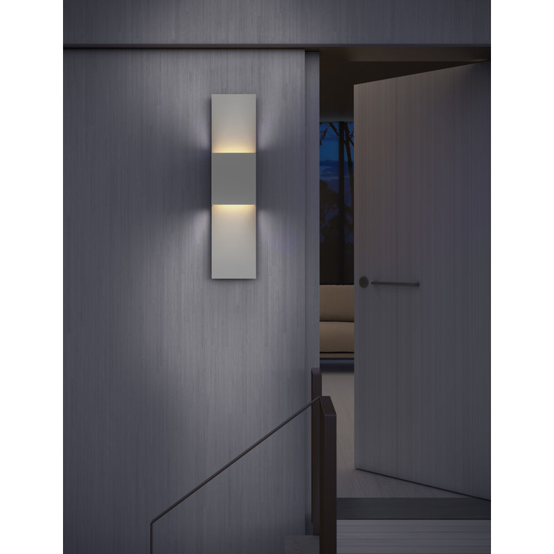 Inside-Out Aluminum LED Wall Light, Textured Gray