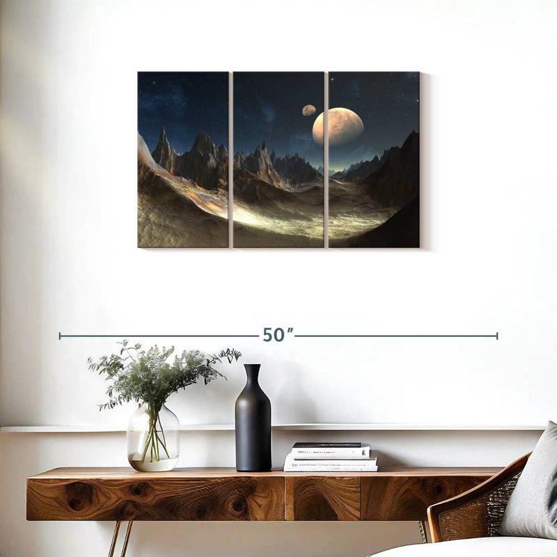 Kelan Alien Planet, 20" H x 33" W