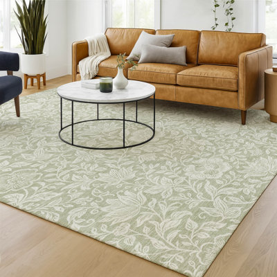 Tapis floral intérieur / extérieur lavable à la machine Chantille ACN2572