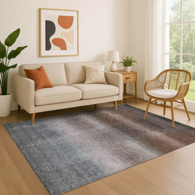 Premium Machine Washable Hooley AMF1735 Squares Rug