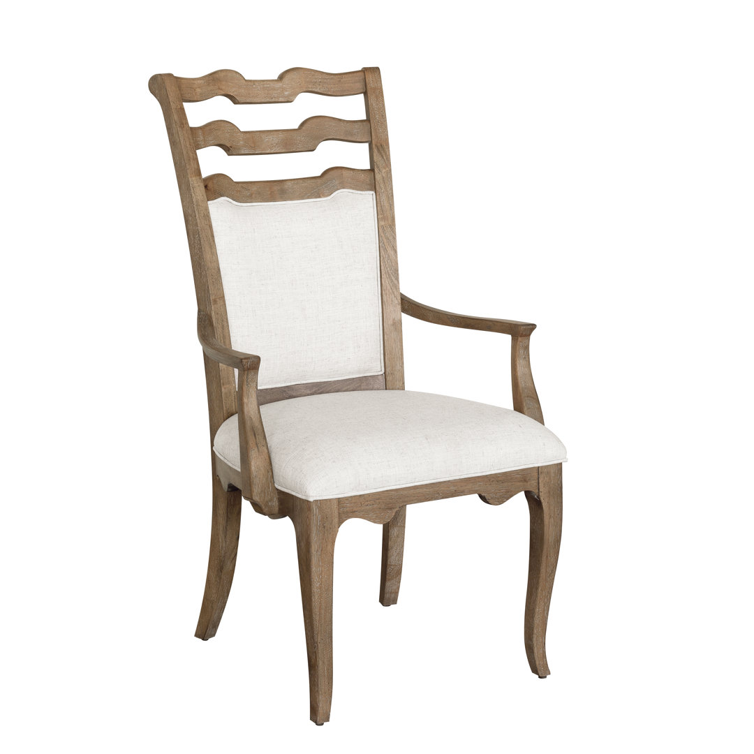 Weston Hills Ladder Back Arm Chair in Natural (Set of 2) Pulaski Furniture