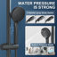 Black Shower Slide Bar System Handheld Shower with Adjustable Slide Bar and Hose-125187242