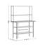 Table de travail commerciale en acier inoxydable avec 2 tablettes et tablettes-110963521