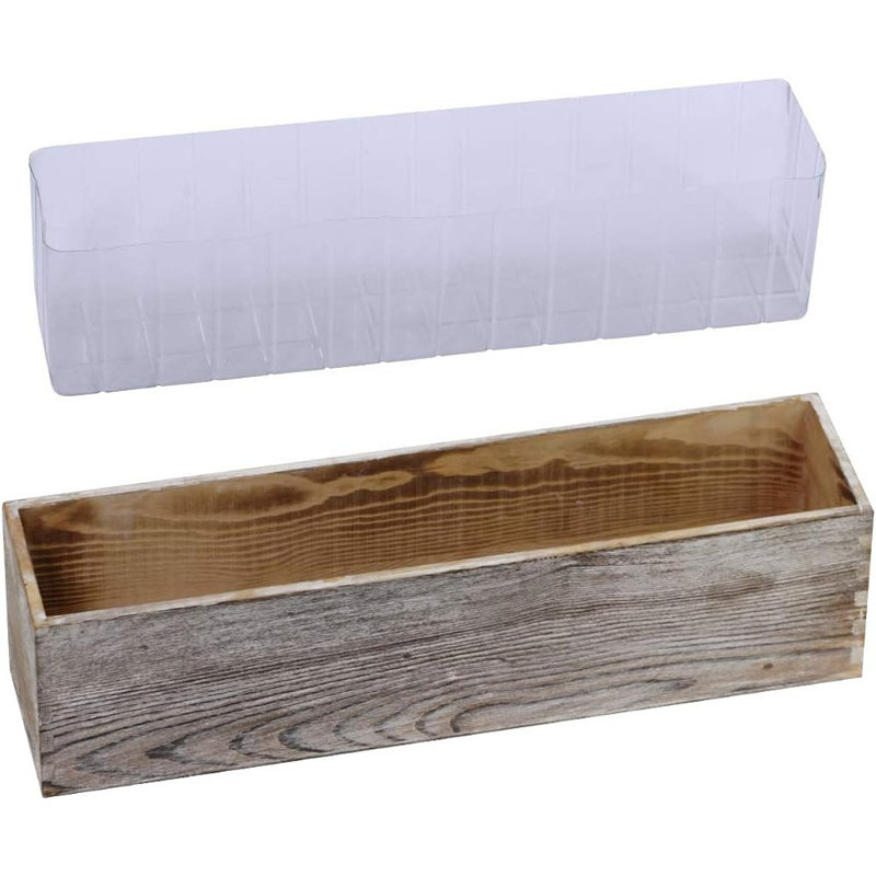 Wood Planter Box Rectangle Wooden Rectangular Planter Decorative...