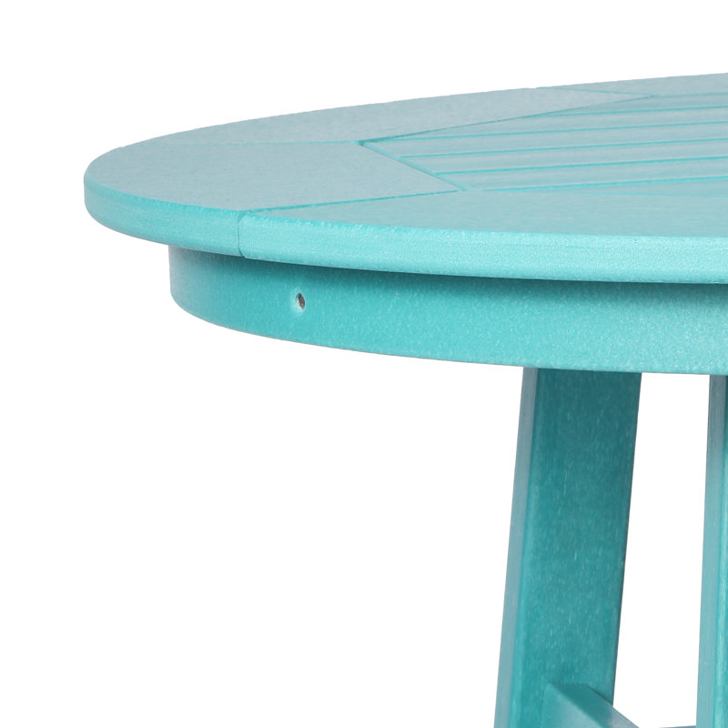 Table de bar d'extérieur ronde 34,9 po Laguna, Bleu sarcelle