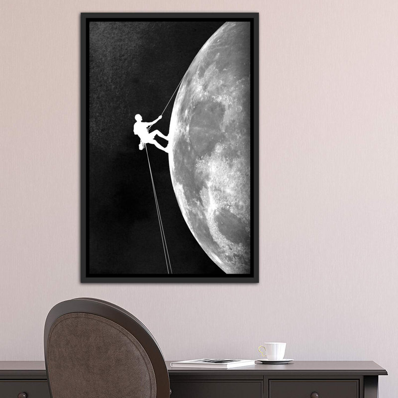 " Ascent " by Rob Dobi, 40" H x 60" W x 1.5" D, Distressed Black Frame