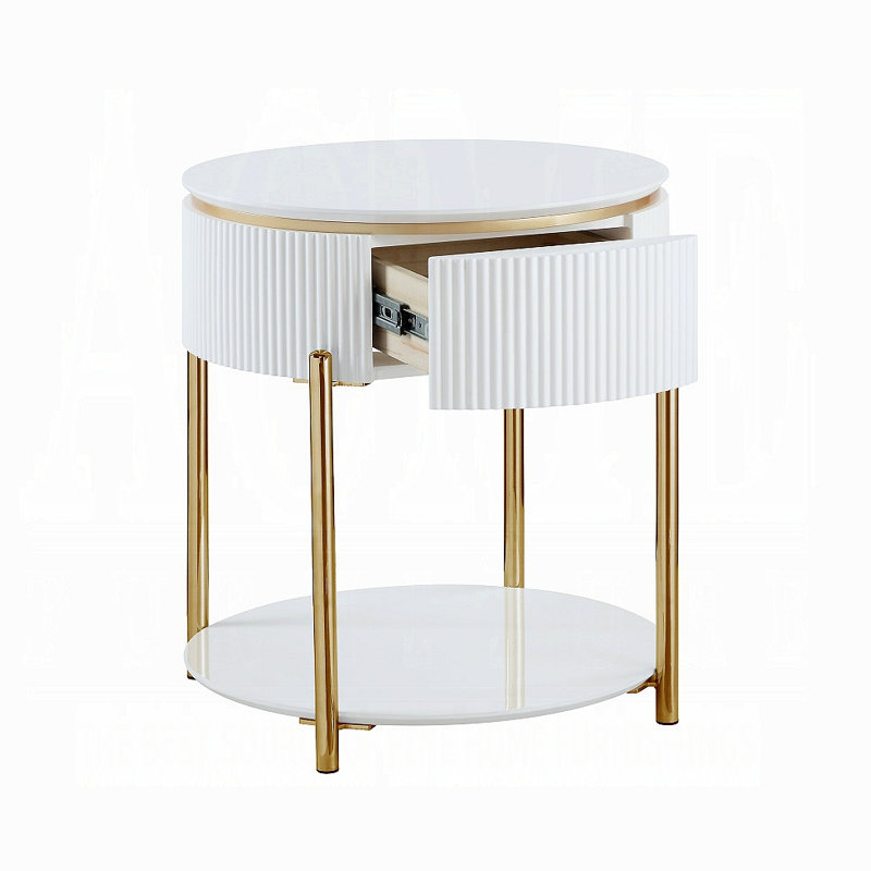 Table de bout avec pieds en métal