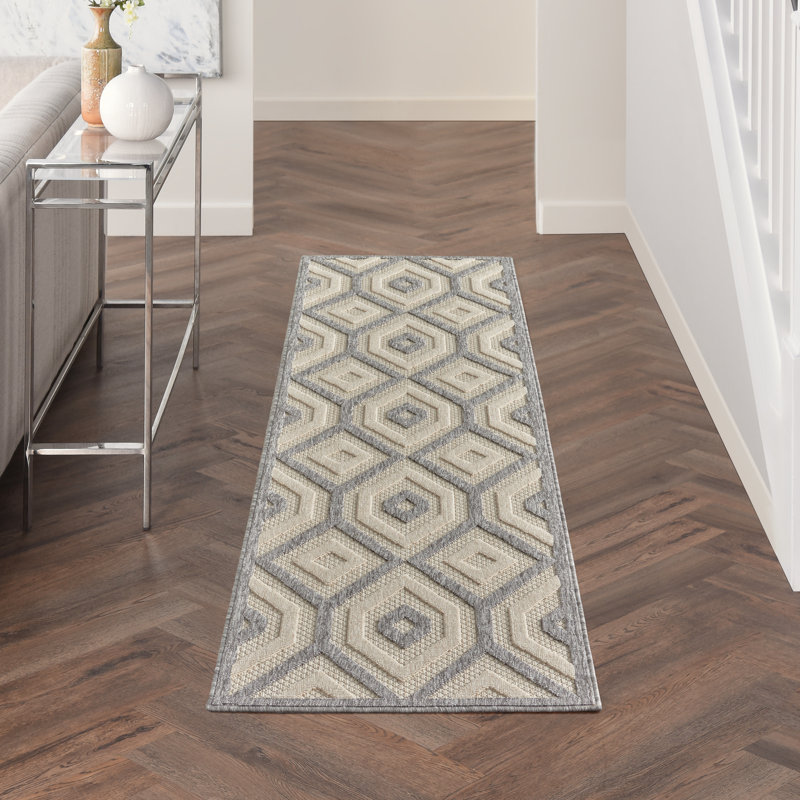 Cozumel Geometric Indoor / Outdoor Area Rug, Runner 66 x 229cm