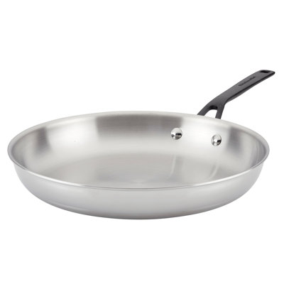 KitchenAid® 5-Ply Clad Stainless Steel Frying Pan, 8.25-Inch, Polished Stainless Steel