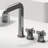 Wythe Widespread 3-Hole Bathroom Faucet, 2-Handle High Arc With Cross Knob Handles In Chrome-62421222