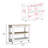 Kitchen Island 46,  Six Casters, Two Drawers, Lower Open Shelf