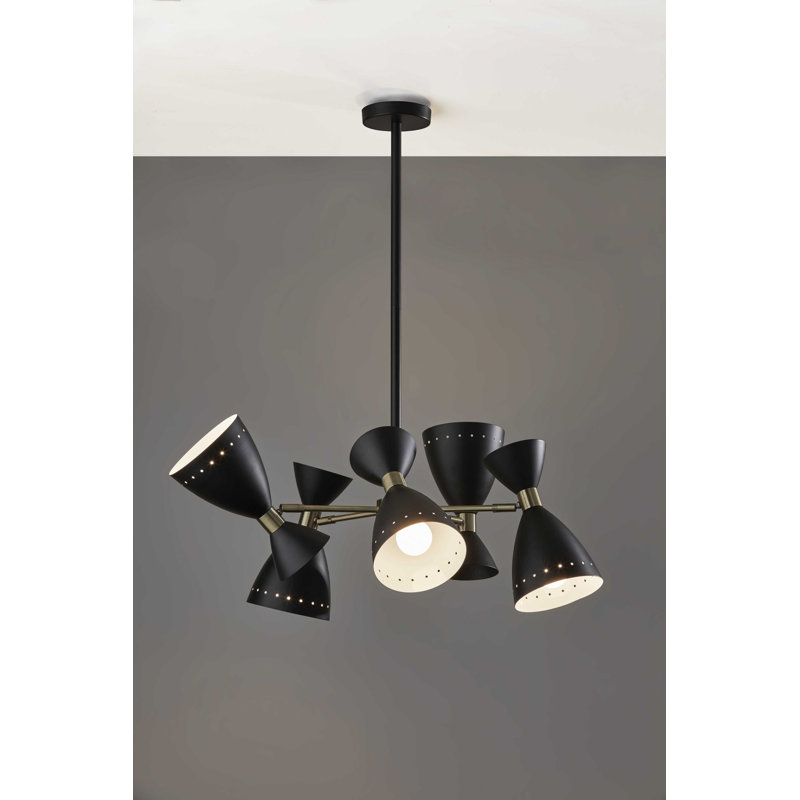 Deshmuk 5 - Light Cluster Pendant, Black, Black