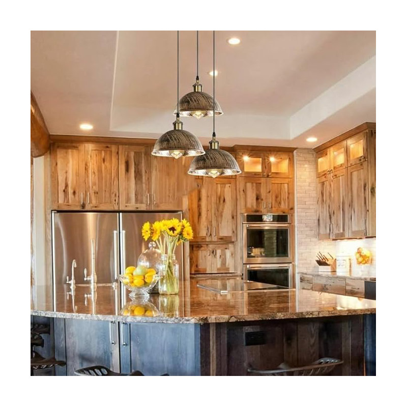 3 - Light Brushed Brass Dome Pendant