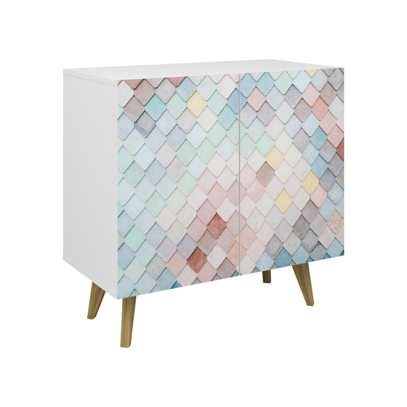 Bostyn Art 2 Door Accent Cabinet, Arcoiris