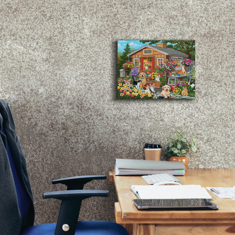 «Backyard Potting Shed» par William Vanderdasson, H 12 po x l 16 po x P 0,75 po