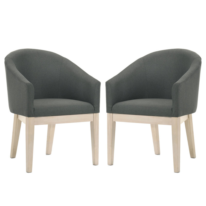 Ensemble de 2 fauteuils d'appoint en teck gris l 23 po Shepardson