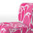 Pink Floral Paisley - Upholstered Patterned Accent Slipper Chair