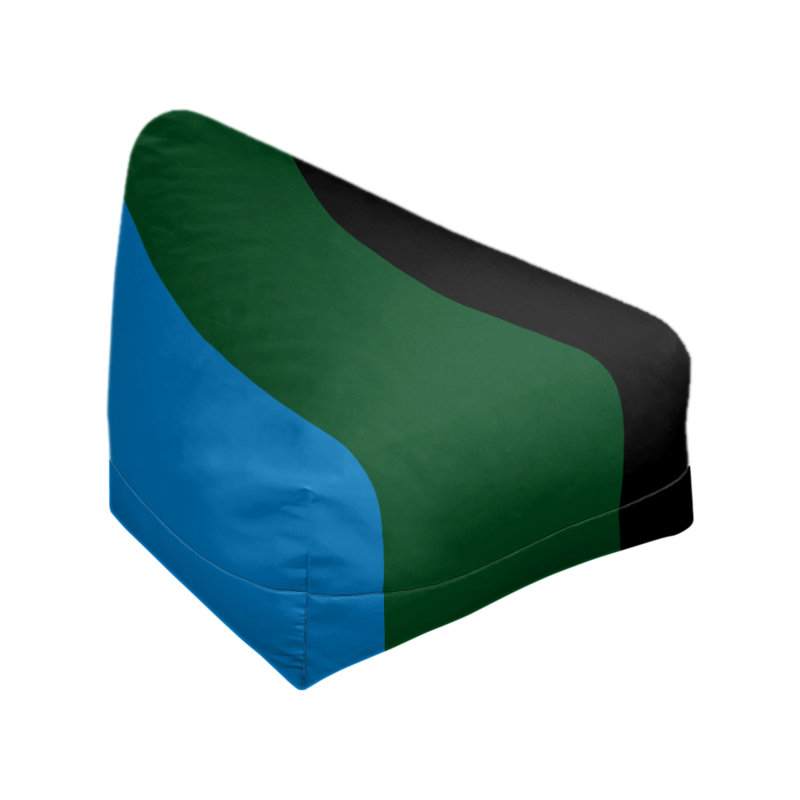 Fauteuil à billes Washington, 27 po x 27 po x 30 po, Bleu des Grands Lacs / vert de Good Land / noir