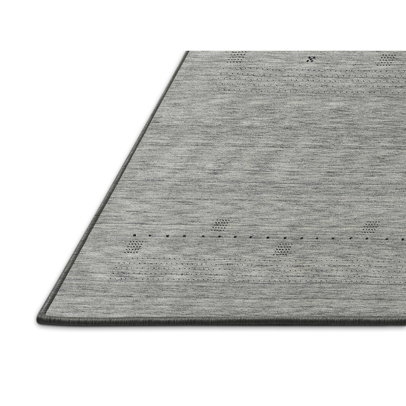 Tapis contemporain gris, Rectangle 5 pi 0 po x 8 pi 0 po
