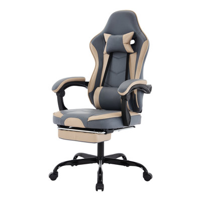 Ergonomic Gaming Chair with Adjustable Lumbar Support and Retractable Footrest for Enhanced Comfort During Long Sessions, Designed for  Posture and Re