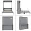 Grand lit escamotable avec bureau, lumières DEL et station de charge USB-1137506139