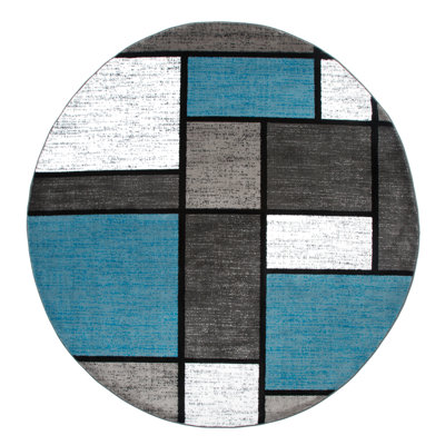 Carius Performance Floral Gray/Blue/Black/White Area Rug – Modern Floral Design, Living Room, Bedroom, Dining Room, Durable & Easy to Clean Carpet