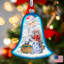 Holiday Splendor Santa Sleigh Bell Holiday Shaped Ornament-123185516