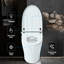Toilette compacte haut de gamme avec baguette autonettoyante, double chasse 1 / 1,28, chasse au capteur de pied, nuit blanche, commande à bouton, lavage à l'eau froide, fermeture en douceur, compacte, imperméable à l'eau Ipx4