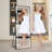 Full-Length Vertical Mirror With LED Light, Illuminated Floor Mirror With Bracket, Dimming Wall Mirror With Full-Length Aluminum Alloy Thin Frame