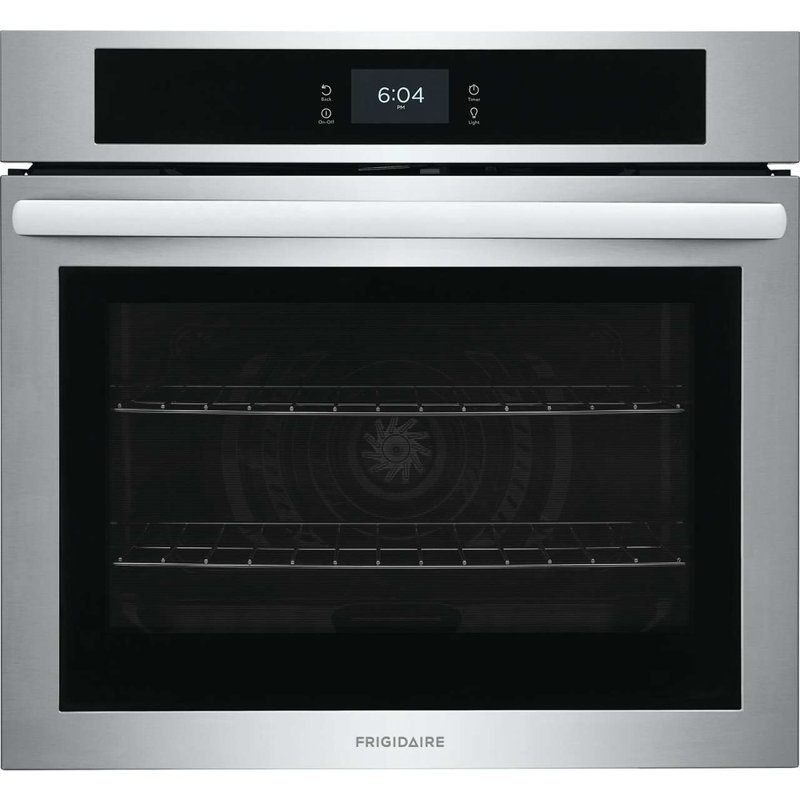 Frigidaire 30" 5.3 cu. ft Self-Cleaning Convection Electric Single Wall Oven, Stainless Steel, Stainless Steel