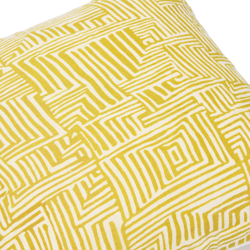 Saair Geometric Cotton Blend Reversible Throw Pillow