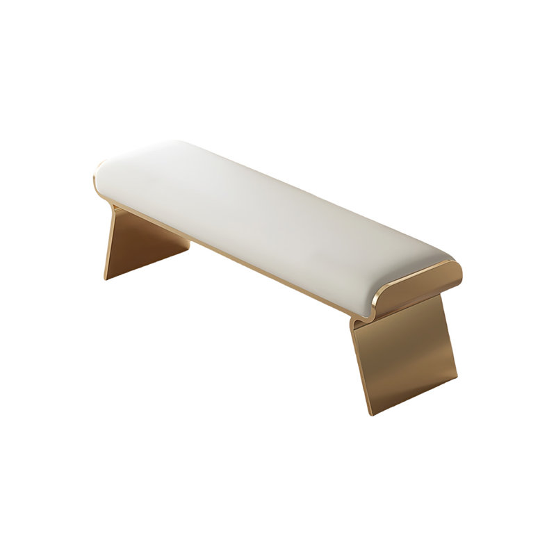 Banc rembourré en microfibre de cuir, H 17,71 po x l 47,24 po x P 14,17 po