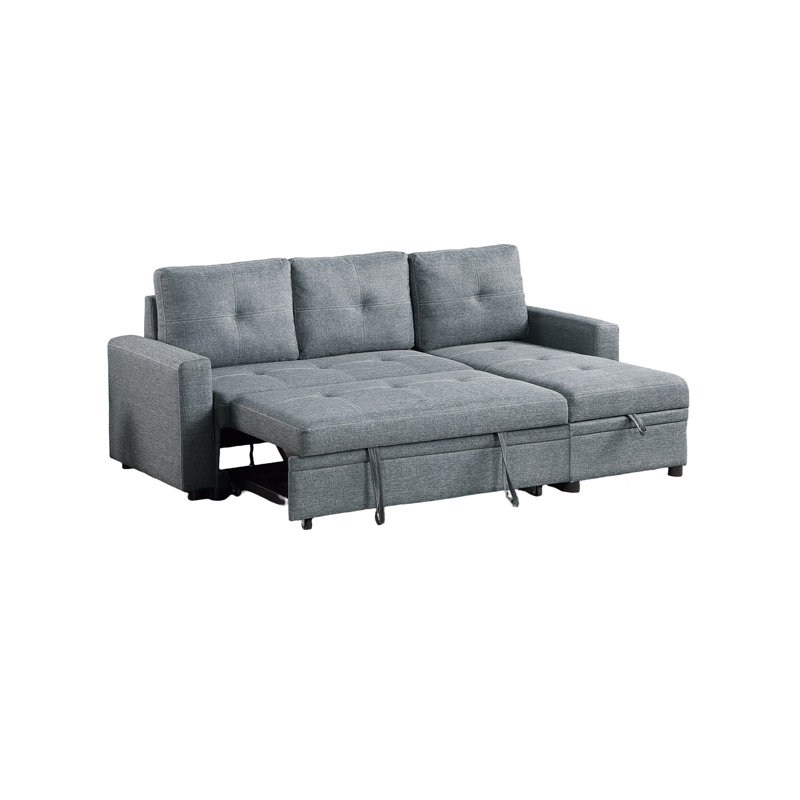 Canapé modulaire convertible noir et gris