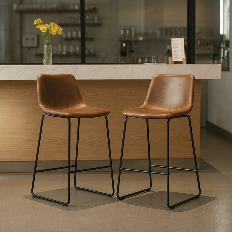 Azrah 27'' Bar & Counter Stool, Brown